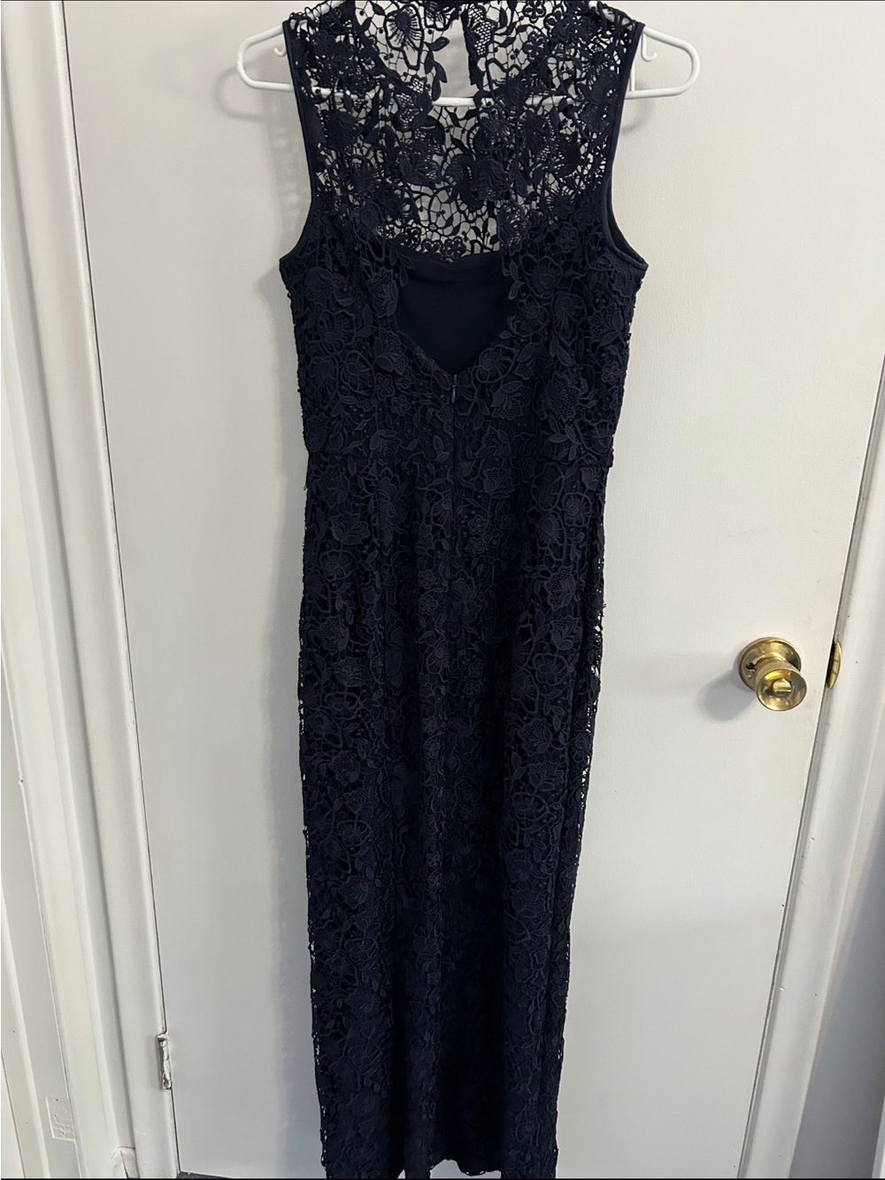 Ralph Lauren |Women's Navy Lace Sleeveless Maxi Dress | Size 6 | EUC